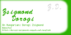 zsigmond dorogi business card